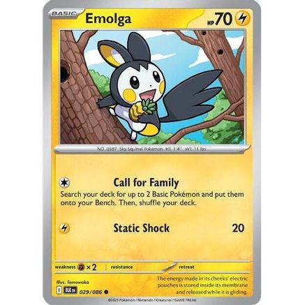 Emolga 29 - SV Black Bolt Reverse Holofoil