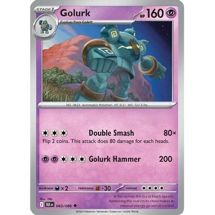 Golurk 43 - SV Black Bolt Reverse Holofoil