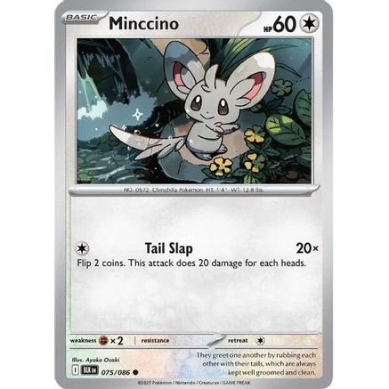 Minccino 75 - SV Black Bolt Reverse Holofoil