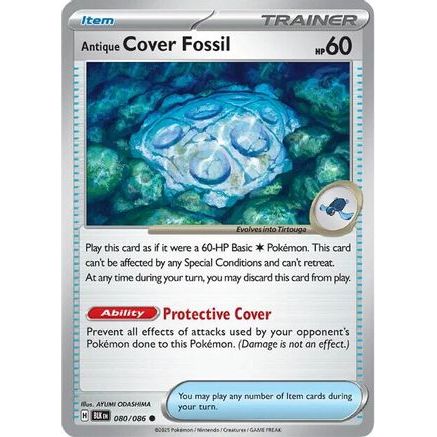 Antique Cover Fossil 80 - SV Black Bolt Reverse Holofoil