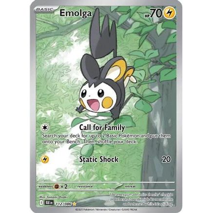 Emolga - 112/086 112 - SV Black Bolt Holofoil