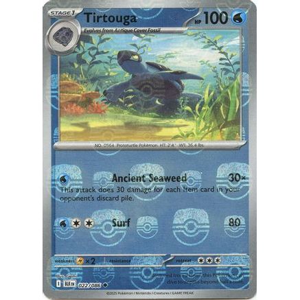 Tirtouga (Master Ball Pattern) 22 - SV Black Bolt Holofoil