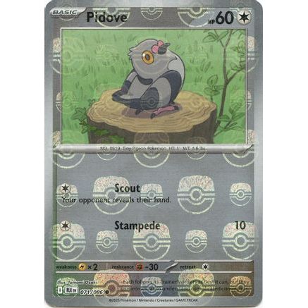 Pidove (Master Ball Pattern) 71 - SV Black Bolt Holofoil