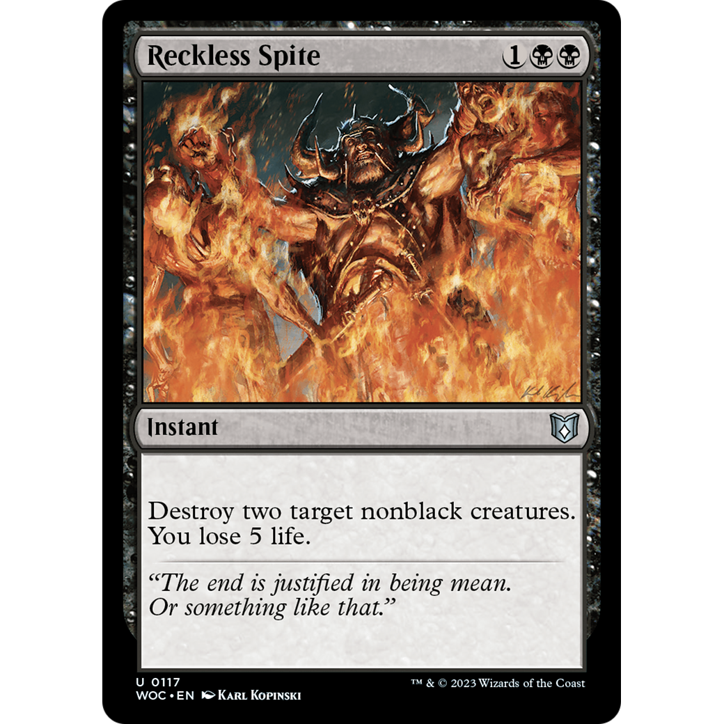 Reckless Spite (WOC-117) - Wilds of Eldraine Commander