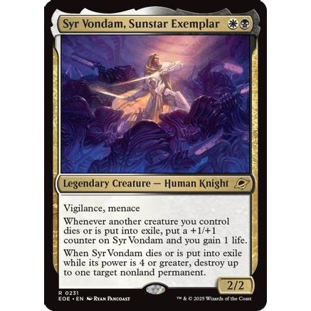 Syr Vondam, Sunstar Exemplar (EOE-231) - Edge of Eternities Foil