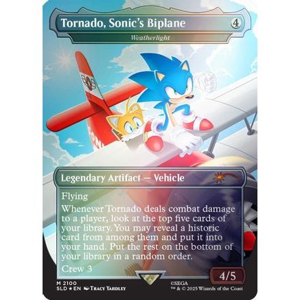 Tornado, Sonic's Biplane - Weatherlight (Rainbow Foil) (SLD-2100) - Secret Lair Drop Series Foil