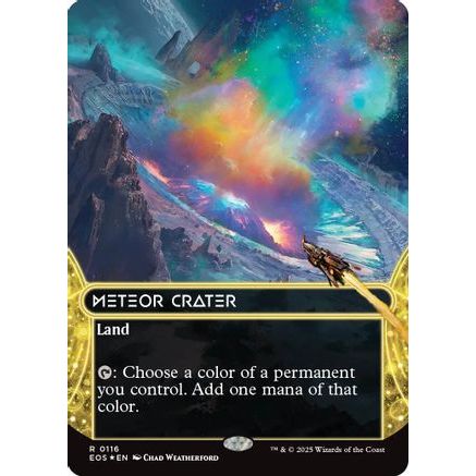 Meteor Crater (0116) (Borderless) (Galaxy Foil) (EOS-116) - Edge of Eternities: Stellar Sights Foil