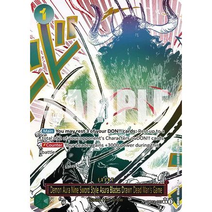 Demon Aura Nine Sword Style Asura Blades Drawn Dead Man's Game (Alternate Art) (OP12-037) - Legacy of the Master Foil