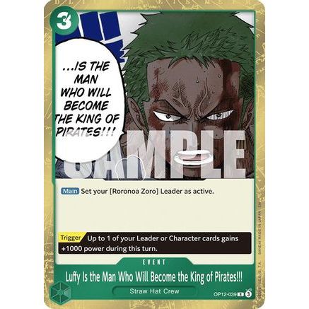 Luffy Is the Man Who Will Become the King of Pirates!!! (OP12-039) - Legacy of the Master Foil