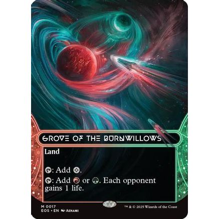 Grove of the Burnwillows (0017) (Borderless) (EOS-017) - Edge of Eternities: Stellar Sights Foil