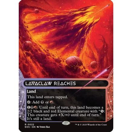 Lavaclaw Reaches (0022) (Borderless) (EOS-022) - Edge of Eternities: Stellar Sights Foil