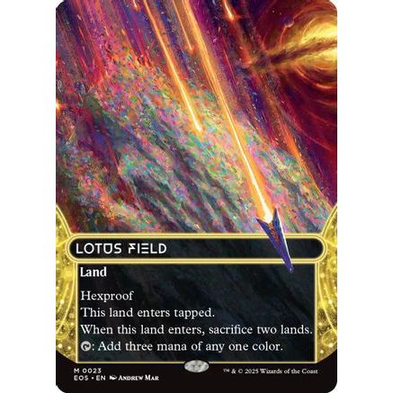 Lotus Field (0023) (Borderless) (EOS-023) - Edge of Eternities: Stellar Sights Foil