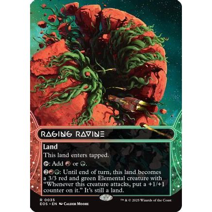 Raging Ravine (0035) (Borderless) (EOS-035) - Edge of Eternities: Stellar Sights Foil