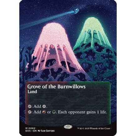 Grove of the Burnwillows (0062) (Borderless) (EOS-062) - Edge of Eternities: Stellar Sights Foil