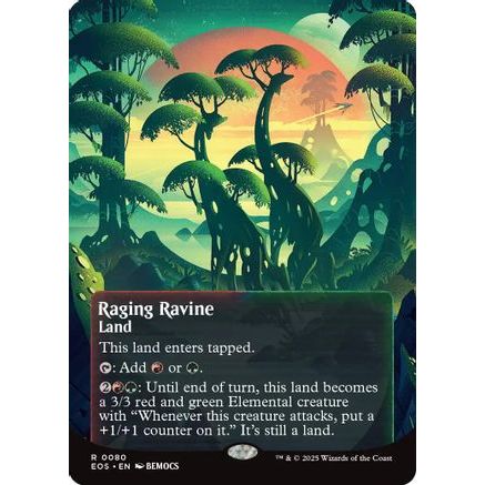 Raging Ravine (0080) (Borderless) (EOS-080) - Edge of Eternities: Stellar Sights Foil