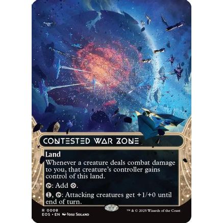 Contested War Zone (0008) (Borderless) (EOS-008) - Edge of Eternities: Stellar Sights Foil