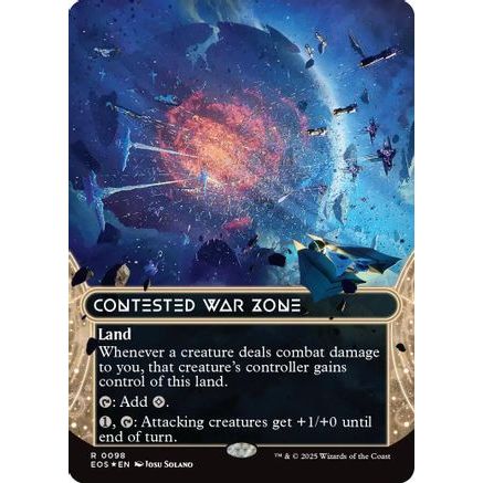 Contested War Zone (0098) (Borderless) (Galaxy Foil) (EOS-098) - Edge of Eternities: Stellar Sights Foil