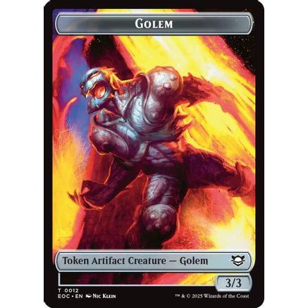 Golem (0012) // Golem (0014) Double-Sided Token (EOC-12 // 14) - Commander: Edge of Eternities