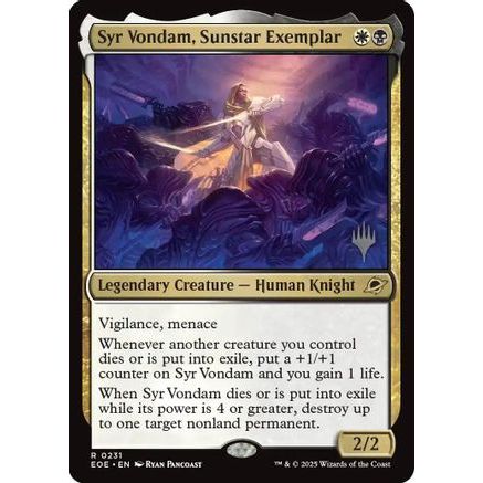 Syr Vondam, Sunstar Exemplar (PPEOE-231) - Promo Pack: Edge of Eternities Foil