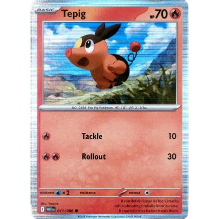 Tepig - 011/086 (Unova Poster Collection) 11 - Miscellaneous Cards & Products Holofoil