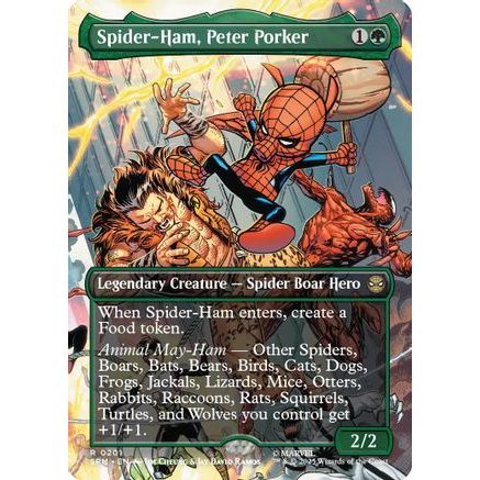 Spider-Ham, Peter Porker (Borderless) (SPM-201) - Marvel's Spider-Man Foil