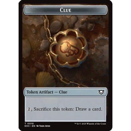 Clue // Beast (0005) Double-Sided Token (EOC-10 // 5) - Commander: Edge of Eternities Foil