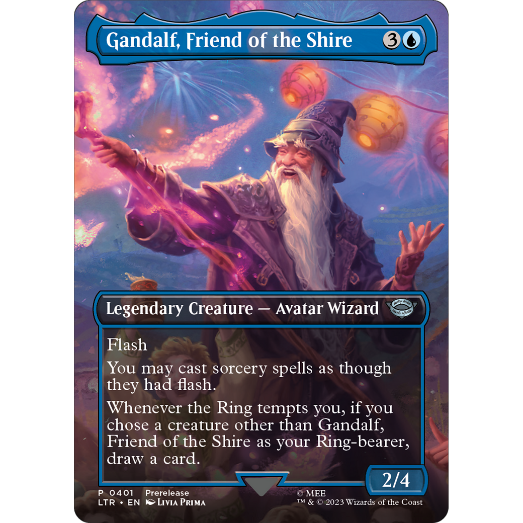 Gandalf, Friend of the Shire (LTR-401) - The Lord of the Rings: Tales of Middle-earth (Borderless) Foil