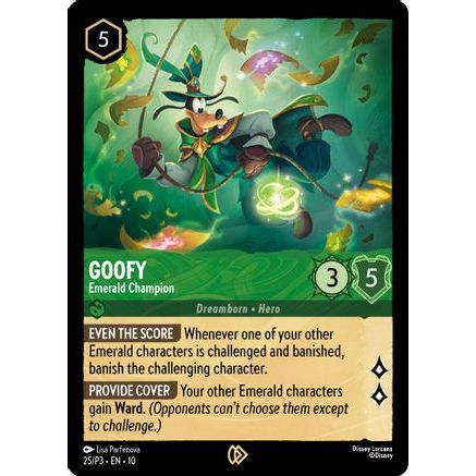 Goofy - Emerald Champion (25) - Disney Lorcana Promo Cards Cold Foil