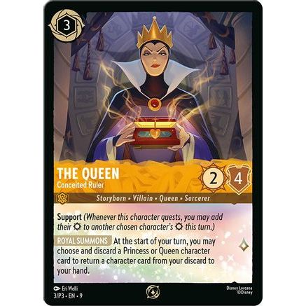 The Queen - Conceited Ruler (3/P3) - Disney Lorcana Promo Cards Cold Foil