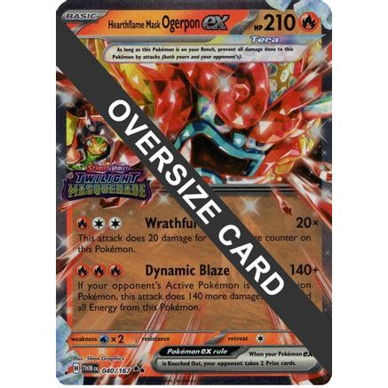 Hearthflame Mask Ogerpon ex (Twilight Masquerade Stamp) 40 - Jumbo Cards Holofoil