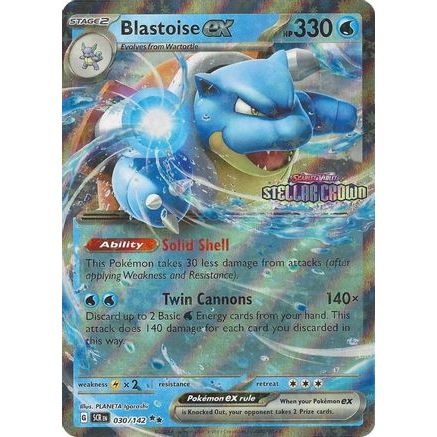 Blastoise ex (Stellar Crown Stamp) 30 - Miscellaneous Cards & Products Holofoil