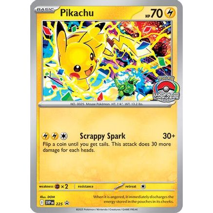 Pikachu - 225 (World Championship 2025) 225 - SV Scarlet & Violet Promo Cards