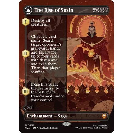 The Rise of Sozin (Borderless) (TLA-356) - Avatar: The Last Airbender Foil