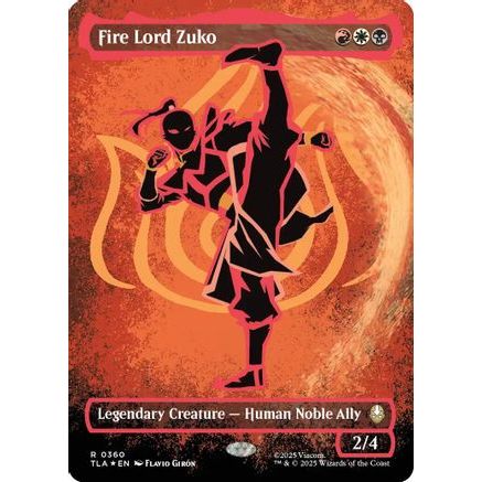 Fire Lord Zuko (Borderless) (Neon Ink Foil) (TLA-360) - Avatar: The Last Airbender Foil