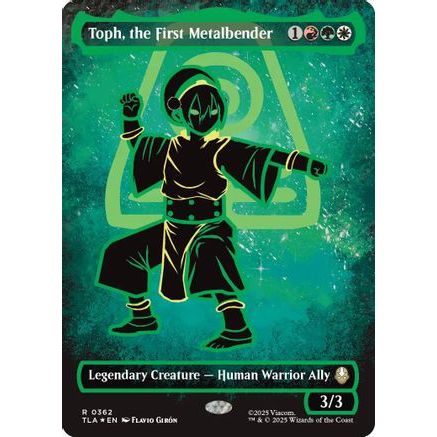 Toph, the First Metalbender (Borderless) (Neon Ink Foil) (TLA-362) - Avatar: The Last Airbender Foil