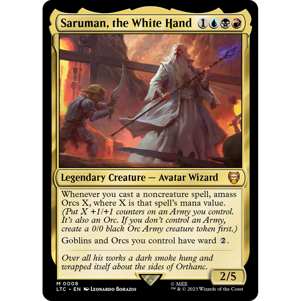 Saruman, the White Hand (LTC-008) - Tales of Middle-earth Commander Foil