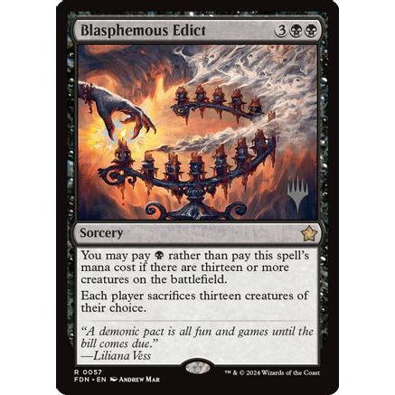 Blasphemous Edict (PPEOE-057) - Promo Pack: Edge of Eternities Foil
