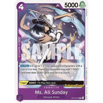 Ms. All Sunday (OP12-075) - Legacy of the Master Release Event Cards