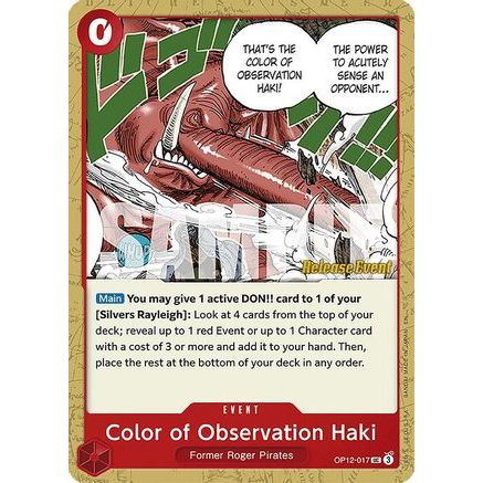Color of Observation Haki (OP12-017) - Legacy of the Master Release Event Cards