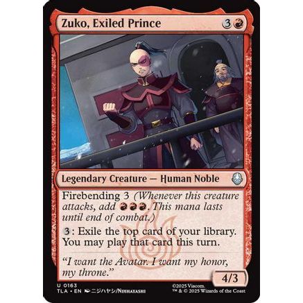 Zuko, Exiled Prince (TLA-163) - Avatar: The Last Airbender Foil