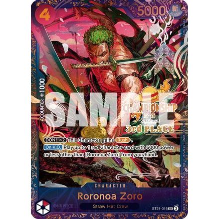 Roronoa Zoro (CS 25-26 3rd Place) (ST21-015) - One Piece Promotion Cards Foil