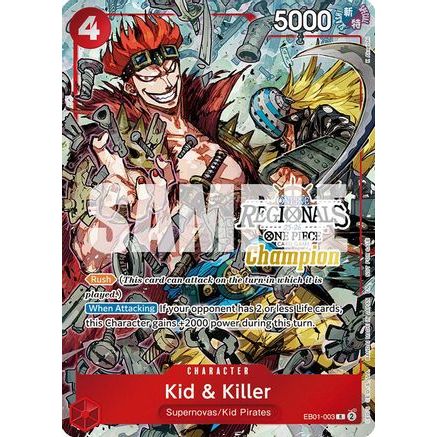 Kid & Killer (Online Regional Champion Card Set 2025 Vol.2) (EB01-003) - One Piece Promotion Cards Foil