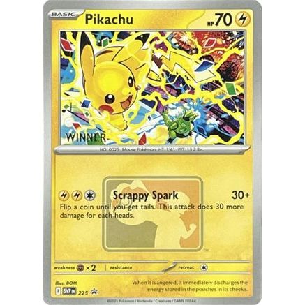 Pikachu - 225 (World Championship 2025) [Winner] 225 - SV Scarlet & Violet Promo Cards