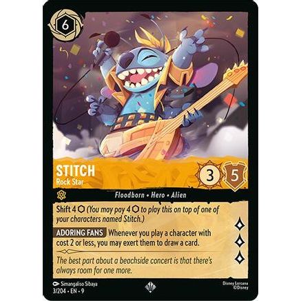 Stitch - Rock Star (3/204) - Fabled Cold Foil