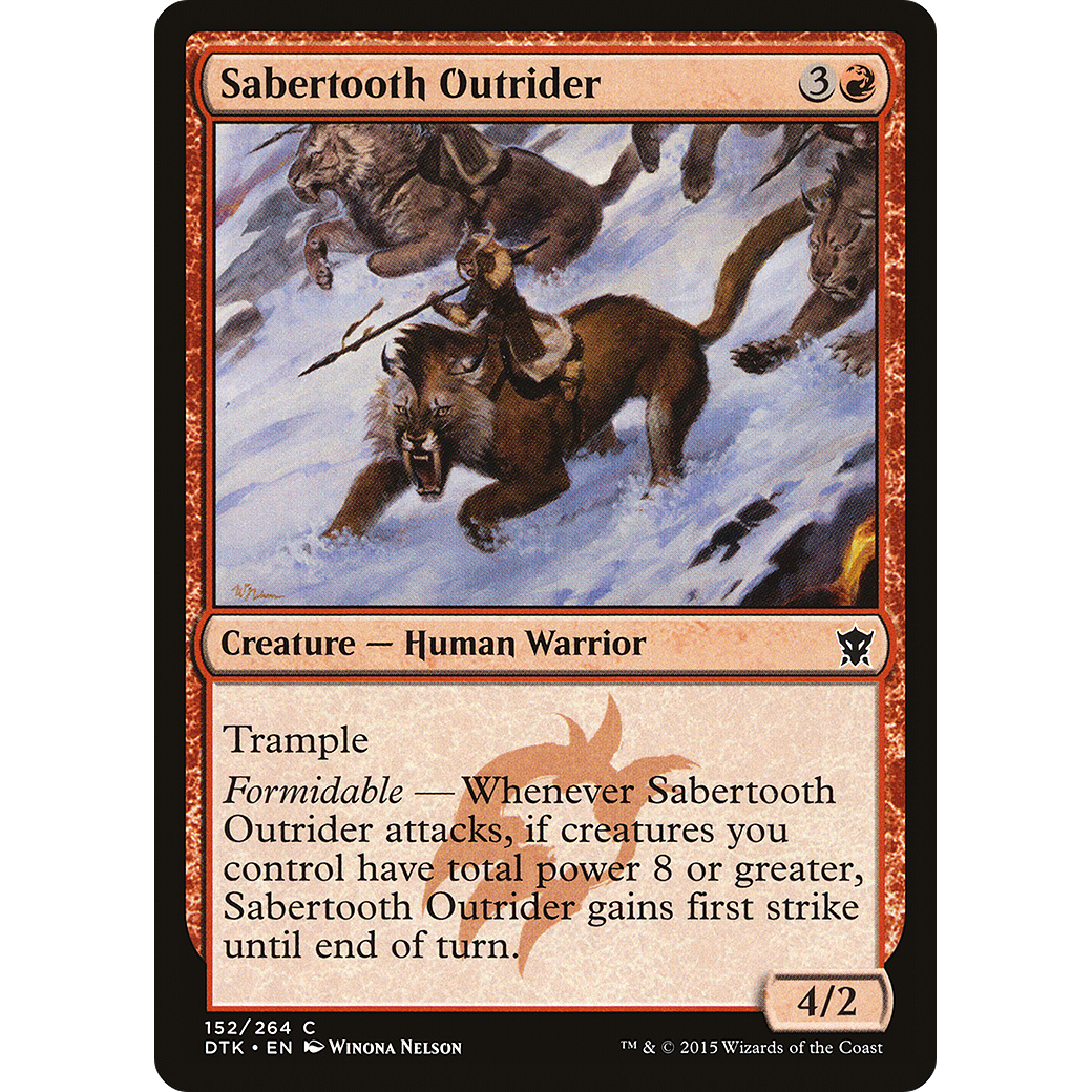 Sabertooth Outrider (DTK-152) - Dragons of Tarkir Foil