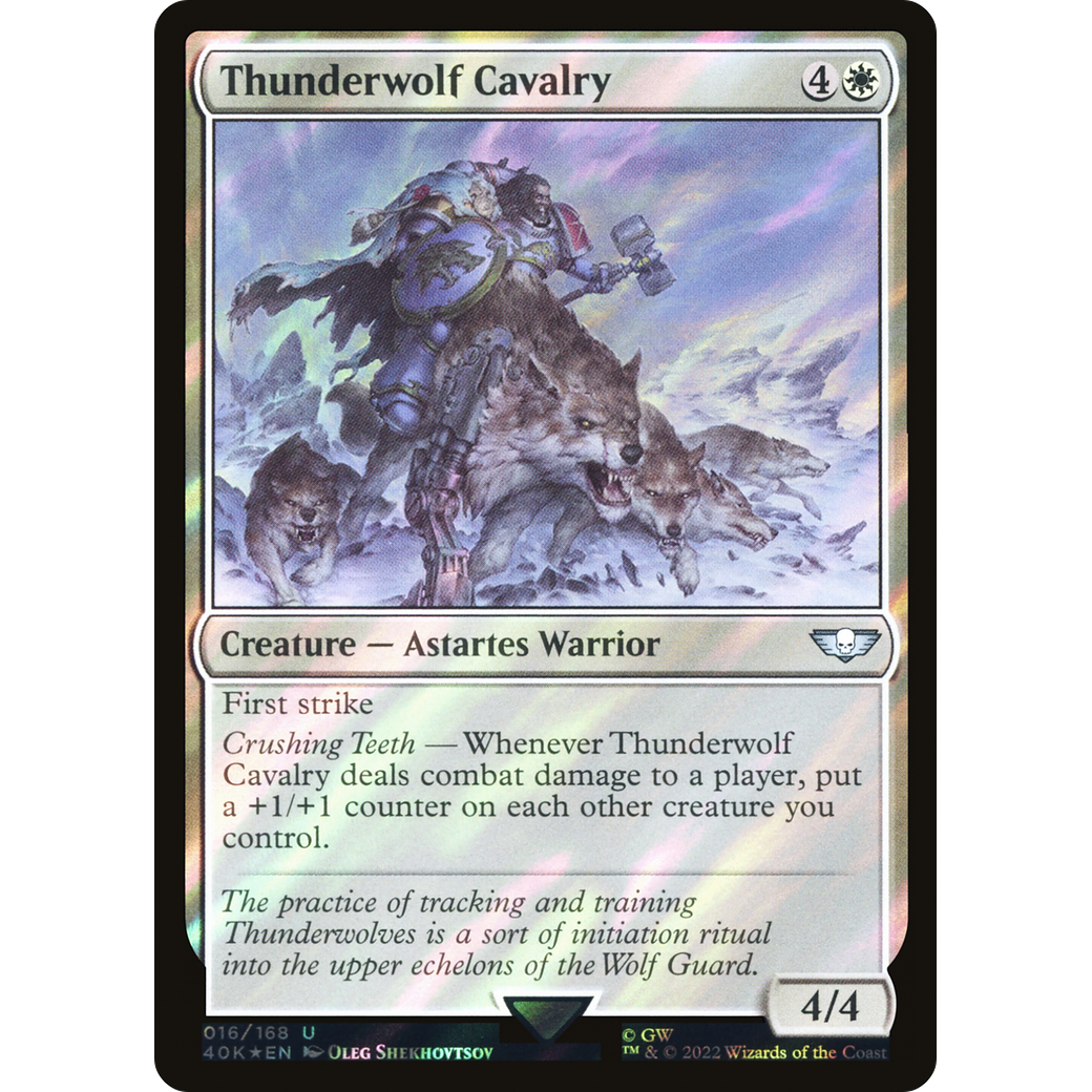 Thunderwolf Cavalry (40K-016) - Warhammer 40,000 Commander Foil