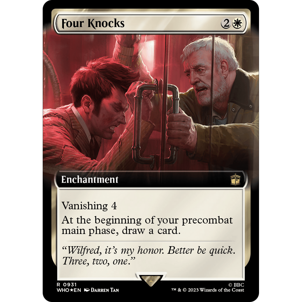 Four Knocks (Extended Art) (Surge Foil) (WHO-931) - Doctor Who: (Extended Art) Foil