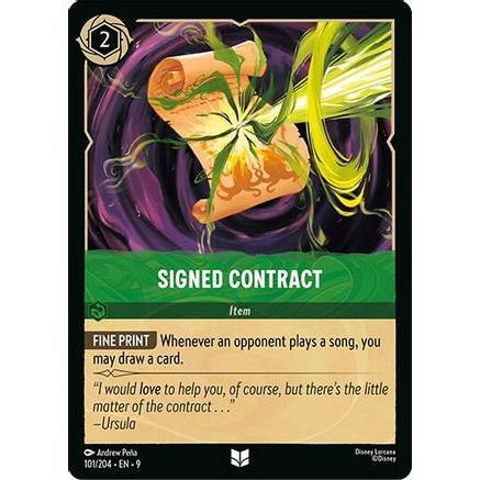 Signed Contract (101/204) - Fabled Cold Foil
