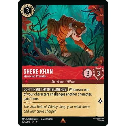 Shere Khan - Menacing Predator (104/204) - Fabled Cold Foil