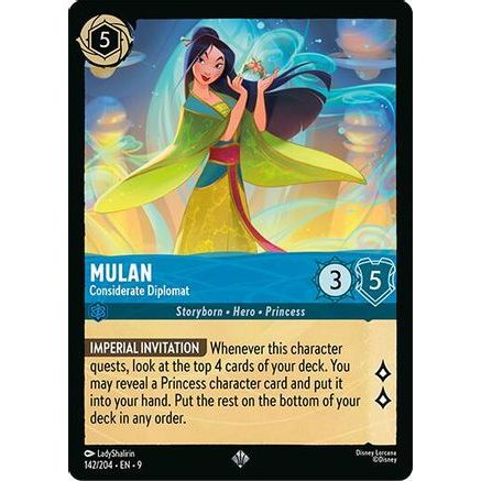 Mulan - Considerate Diplomat (142/204) - Fabled Cold Foil